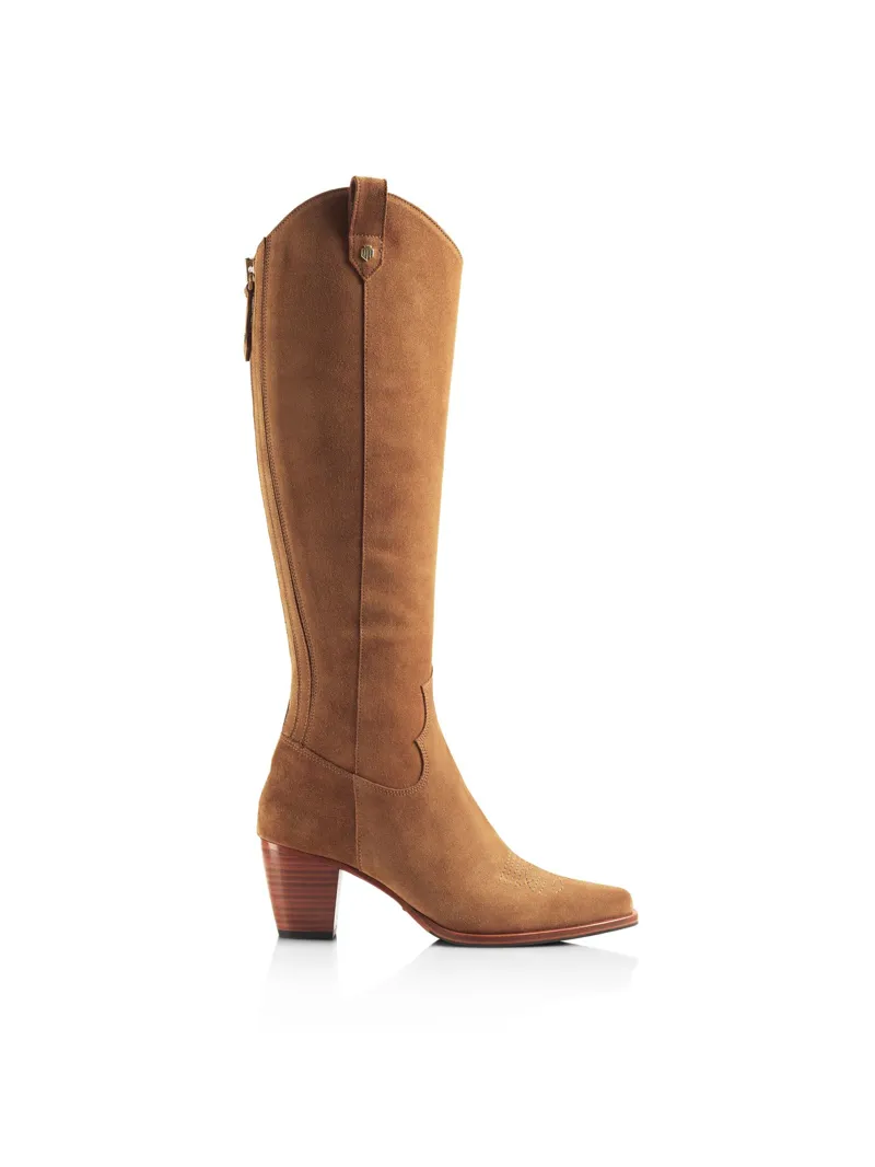 Fairfax and Favor Knee High Rockingham Boot - Tan-1